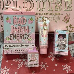 P Louise Strawberry 🍓 Snowflake 4 PC. Bundle Bad B Energy Lip, Hand cream etc.